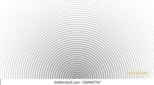 Abstract vector circle halftone black background. Gradient retro line pattern design. Monochrome graphic. Circle for sound wave. vector illustration