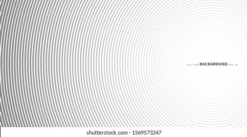 Abstract vector circle halftone black background. Gradient retro line pattern design. Monochrome graphic. Circle for sound wave. vector illustration