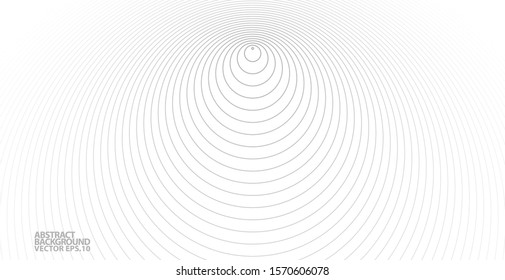 Abstract vector circle halftone black background. Gradient retro line pattern design. Monochrome graphic. Circle for sound wave. vector illustration