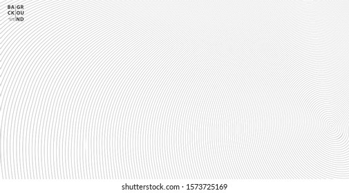 Abstract vector circle halftone black background. Gradient retro line pattern design. Monochrome graphic. Circle for sound wave. vector illustration
