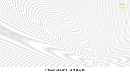 Abstract vector circle halftone black background. Gradient retro line pattern design. Monochrome graphic. Circle for sound wave. vector illustration