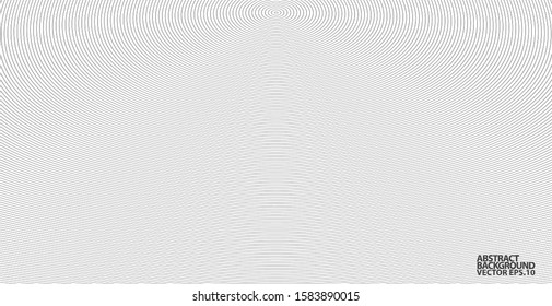 Abstract vector circle halftone black background. Gradient retro line pattern design. Monochrome graphic. Circle for sound wave. vector illustration