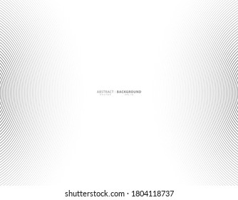 Abstract vector circle halftone black background. Gradient retro line pattern design. Monochrome graphic. Circle for sound wave. vector illustration