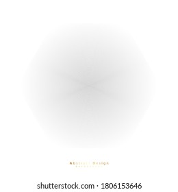 Abstract vector circle halftone black background. Gradient retro line pattern design. Monochrome graphic. Circle for sound wave. vector illustration