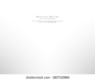 Abstract vector circle halftone black background. Gradient retro line pattern design. Monochrome graphic. Circle for sound wave. vector illustration