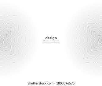 Abstract vector circle halftone black background. Gradient retro line pattern design. Monochrome graphic. Circle for sound wave. vector illustration