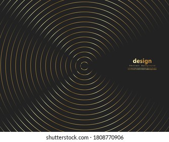 Abstract vector circle halftone black background. Gradient retro line pattern design. Monochrome graphic. Circle for sound wave. vector illustration