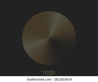 Resumen del fondo negro de medio tono del círculo del vector. Diseño de patrones de línea retro gradiente. Gráfico monocromo. Círculo para la onda de sonido. ilustración vectorial