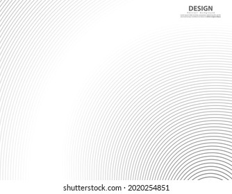 Resumen del fondo negro de medio tono del círculo del vector. Diseño de patrones de línea retro gradiente. Gráfico monocromo. Círculo para la onda de sonido. ilustración vectorial