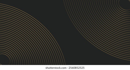 Abstract vector circle halftone black background. Gradient retro line pattern design. Monochrome graphic. Circle for sound wave. vector illustration