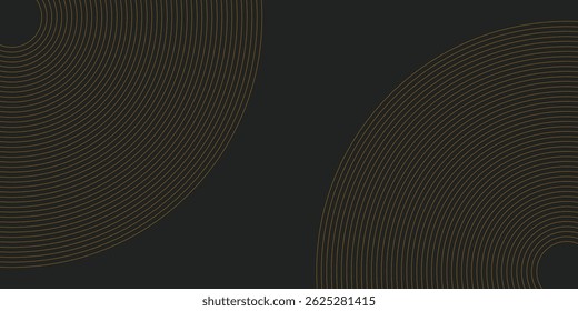 Abstract vector circle halftone black background. Gradient retro line pattern design. Monochrome graphic. Circle for sound wave. vector illustration