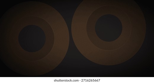 Fondo negro semitono de círculo de Vector Abstractas. Diseño de patrón de línea retro degradado. Gráfico monocromo. Círculo para la onda de sonido. Ilustración vectorial