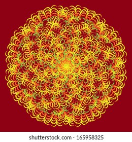 Abstract vector circle ornament. Lace pattern design. Vintage ornament background. Vector ornamental border frame can be used for banner, invitation, book cover, certificate etc.