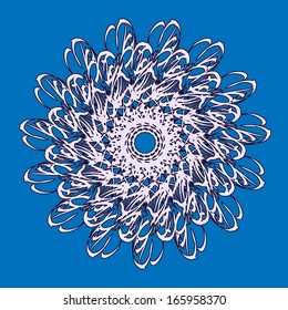 Abstract vector circle ornament. Lace pattern design. Vintage ornament background. Vector ornamental border frame can be used for banner, invitation, book cover, certificate etc.