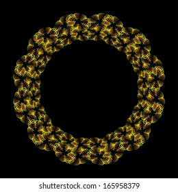 Abstract vector circle ornament. Lace pattern design. Vintage ornament background. Vector ornamental border frame can be used for banner, invitation, book cover, certificate etc.