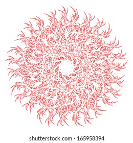 Abstract vector circle ornament. Lace pattern design. Vintage ornament background. Vector ornamental border frame can be used for banner, invitation, book cover, certificate etc.
