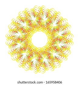 Abstract vector circle ornament. Lace pattern design. Vintage ornament background. Vector ornamental border frame can be used for banner, invitation, book cover, certificate etc.