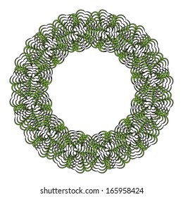 Abstract vector circle ornament. Lace pattern design. Vintage ornament background. Vector ornamental border frame can be used for banner, invitation, book cover, certificate etc.