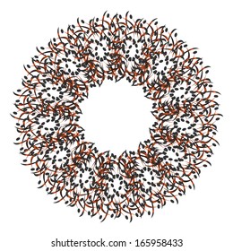 Abstract vector circle ornament. Lace pattern design. Vintage ornament background. Vector ornamental border frame can be used for banner, invitation, book cover, certificate etc.