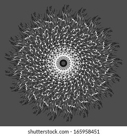 Abstract vector circle ornament. Lace pattern design. Vintage ornament background. Vector ornamental border frame can be used for banner, invitation, book cover, certificate etc.