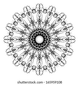 Abstract vector circle ornament. Lace pattern design. Vintage ornament background. Vector ornamental border frame can be used for banner, invitation, book cover, certificate etc.
