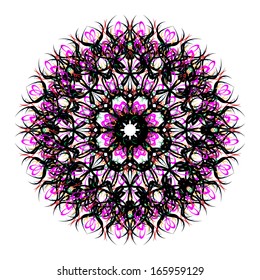 Abstract vector circle ornament. Lace pattern design. Vintage ornament background. Vector ornamental border frame can be used for banner, invitation, book cover, certificate etc.