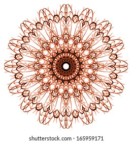 Abstract vector circle ornament. Lace pattern design. Vintage ornament background. Vector ornamental border frame can be used for banner, invitation, book cover, certificate etc.
