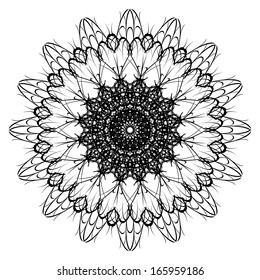 Abstract vector circle ornament. Lace pattern design. Vintage ornament background. Vector ornamental border frame can be used for banner, invitation, book cover, certificate etc.
