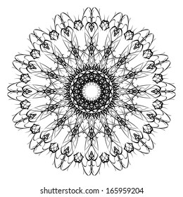 Abstract vector circle ornament. Lace pattern design. Vintage ornament background. Vector ornamental border frame can be used for banner, invitation, book cover, certificate etc.