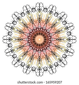 Abstract vector circle ornament. Lace pattern design. Vintage ornament background. Vector ornamental border frame can be used for banner, invitation, book cover, certificate etc.