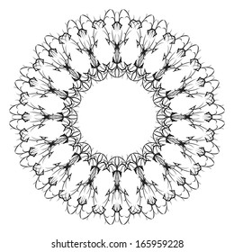 Abstract vector circle ornament. Lace pattern design. Vintage ornament background. Vector ornamental border frame can be used for banner, invitation, book cover, certificate etc.