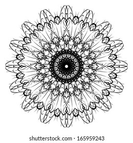 Abstract vector circle ornament. Lace pattern design. Vintage ornament background. Vector ornamental border frame can be used for banner, invitation, book cover, certificate etc.