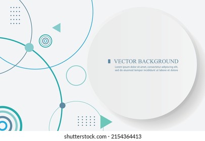 Abstract vector circle shape white background