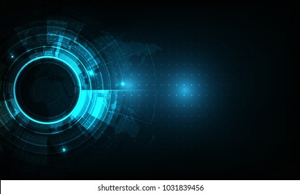 Abstract vector circle technology design.