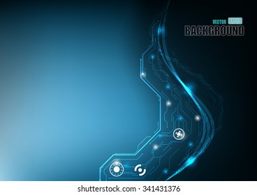 abstract vector circuit technology background, concept design