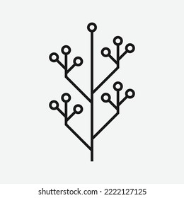 Abstract Vector Circuit Tree logo template design.