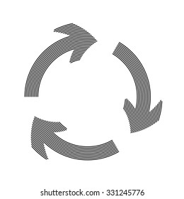 Abstract Vector Circular Arrow . 