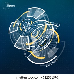 Abstract Vector Circular Element for HUD Sci Fi Interfaces