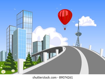 Abstract vector city. Vector art