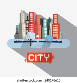 Abstract Vector City Illustration