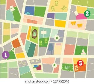 Abstract vector city map