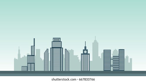 abstract vector cityscape illustration