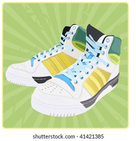 Abstract vector clipart. Icon. Running shoes