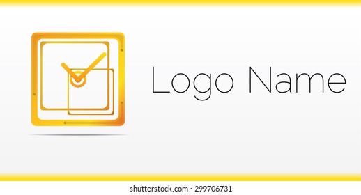 Abstract vector clock icon design