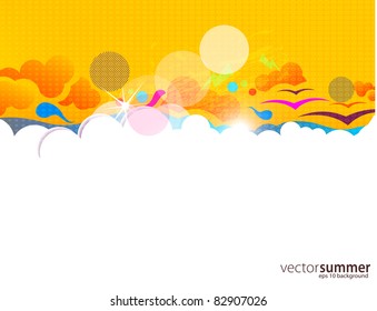 abstract vector cloud background with space for your text