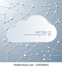 Abstract vector Cloud Computing and Networks connection