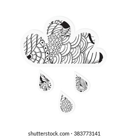 Abstract Vector Cloud and Rain illustration