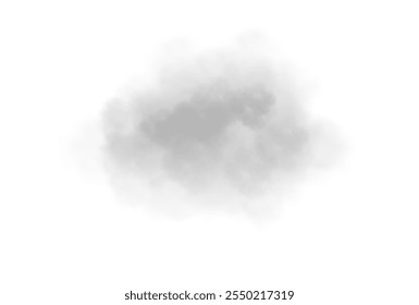 Abstract vector clouds, fog or smoke on an isolated transparent background. Dust cloud. Desert smoke. Sandstorm. 3D smog explosion. Cloud, smoke, png.