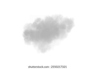 Abstract vector clouds, fog or smoke on an isolated transparent background. Dust cloud. Desert smoke. Sandstorm. 3D smog explosion. Cloud, smoke, png.