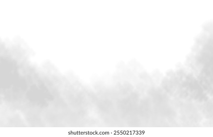 Abstract vector clouds, fog or smoke on an isolated transparent background. Dust cloud. Desert smoke. Sandstorm. 3D smog explosion. Cloud, smoke, png.